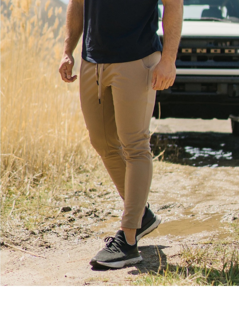 Men’s Zyia Dark Khaki Active Pants 28”